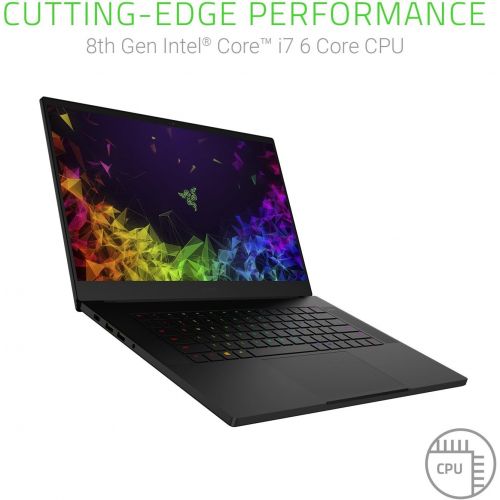 레이저 Visit the Amazon Renewed Store Razer Blade - Worlds Smallest 15.6in Gaming Laptop - 144Hz Full HD, 8th Gen Intel Core i7-8750H, GeForce GTX 1070 Max-Q, 16GB RAM, 512GB SSD (Renewed)