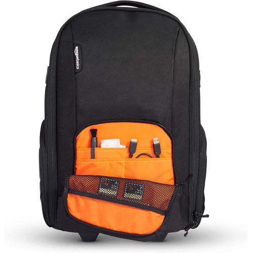  [아마존 핫딜]  [아마존핫딜]AmazonBasics Convertible Rolling Camera Backpack Bag - 15 x 22 x 10 Inches, Black