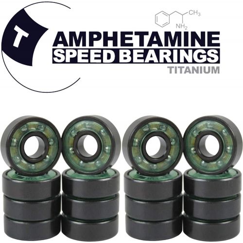  Amphetamine TITANIUM ABEC 7 Inline Skate Hockey Bearings SET (16)