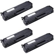 Amsahr 3317335 Compatible Replacement Toner Cartridge for Dell B1160, 331-7335, 4 Pack, Black Color