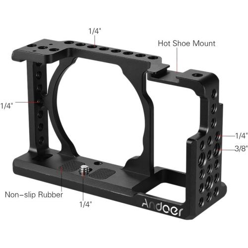  Andoer Protective Video Camera Cage Stabilizer Protector for Sony A6000 A6300 NEX7 ILDC to Mount Microphone Monitor Tripod Lighting Accessories