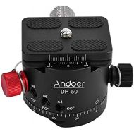 Andoer DH-50 Panoramic Ball Head Indexing Rotator Tripod Head Aluminum Alloy Max. Load 22Lbs for Canon Nikon Sony DSLR Camera