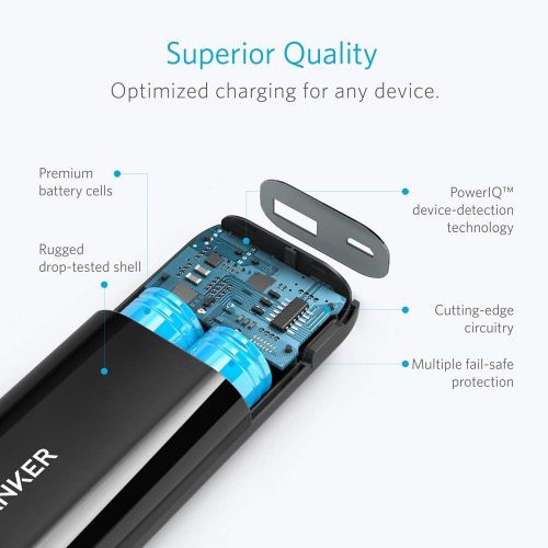 앤커 [아마존 핫딜]  [아마존핫딜]Anker Astro E1 5200mAh Candy bar-Sized Ultra Compact Portable Charger (External Battery Power Bank) with High-Speed Charging PowerIQ Technology