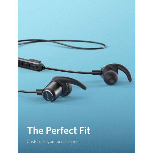 앤커 [아마존 핫딜] [아마존핫딜]Anker SoundBuds Slim+ Bluetooth Headphones, Bluetooth 5 Lightweight Stereo Earbuds with Customizable Accessories, 10-Hour Playtime, IPX7 Waterproof Magnetic Wireless Earbuds for Wo