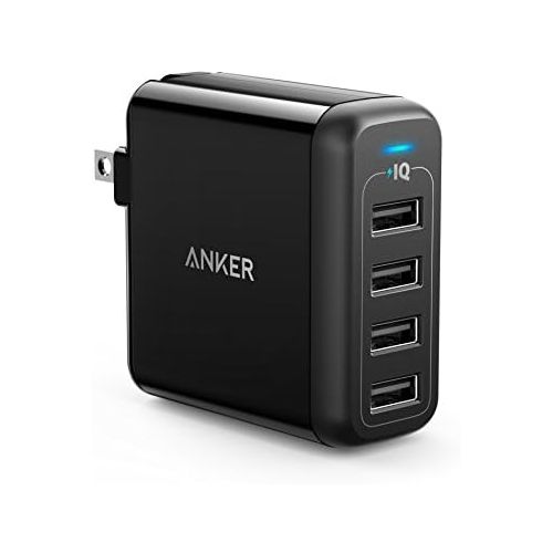 앤커 [아마존 핫딜] [아마존핫딜]Anker 40W 4-Port USB Wall Charger with Foldable Plug, PowerPort 4 for iPhone XS/XS Max/XR/X/8/7/6/Plus, iPad Pro/Air 2/Mini 4/3, Galaxy/Note/Edge, LG, Nexus, HTC, and More