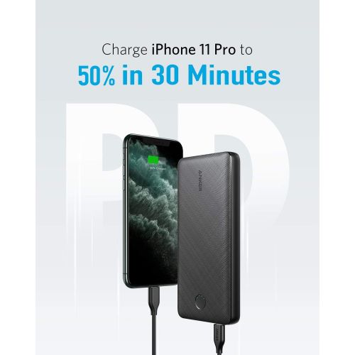 앤커 [아마존핫딜][아마존 핫딜] Anker PowerCore Essential 20000 PD Portable Charger, High-Capacity 20000mAh 18W USB-C Power Delivery Power Bank for iPhone 11/11 Pro / 11 Pro Max/X /8, Samsung, iPad Pro 2018, Quic