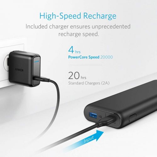 앤커 [아마존핫딜][아마존 핫딜] Anker PowerCore Speed 20000 Pd, 20100mAh Portable Charger & 30W Power Delivery Charger Bundle, Input & Output Type C Power Bank for MacBook Air/Ipad Pro 2018, iPhone 11/ Pro/X, Mac