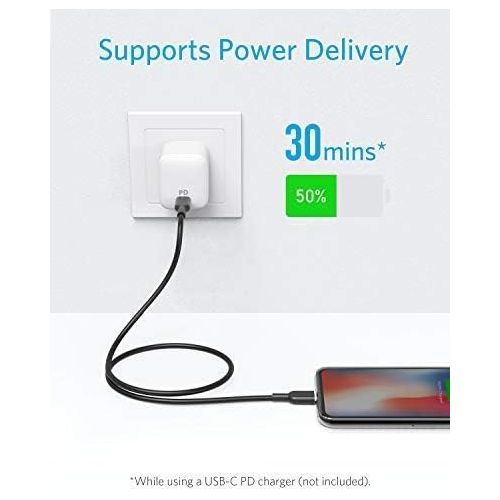 앤커 [아마존 핫딜] [아마존핫딜] Anker PowerLine II USB C auf Lightning Kabel, 90cm lang, Apple MFi-Zertifiziert, fuer iphone 11/11 Pro/11 Pro max/X /XS/XR/XS Max/8 / 8 Plus, fuer Typ-C Ladegerate, Unterstuetzt Power