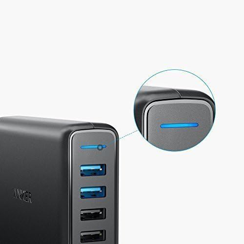 앤커 [아마존 핫딜] [아마존핫딜]Anker PowerPort Speed 5, 63W 5 Port USB Ladegerat, Netzteile mit Quick Charge 3.0 & Power IQ fuer Samsung Galaxy S8 / S7 / S6 / Edge / Plus / Note, iPhone, iPad, LG, Nexus, HTC usw.