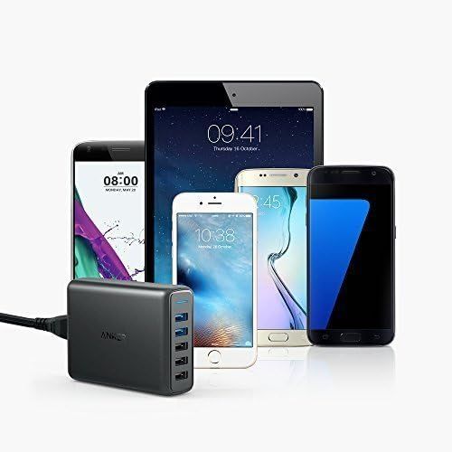 앤커 [아마존 핫딜] [아마존핫딜]Anker PowerPort Speed 5, 63W 5 Port USB Ladegerat, Netzteile mit Quick Charge 3.0 & Power IQ fuer Samsung Galaxy S8 / S7 / S6 / Edge / Plus / Note, iPhone, iPad, LG, Nexus, HTC usw.