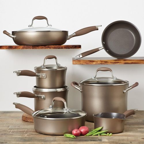  Anolon Advanced Hard Anodized Nonstick 9-Piece Cookware with 2-Piece Bakeware Set