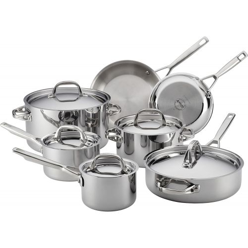  Anolon Tri-Ply Clad Stainless Steel 12-Piece Cookware Set