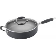 Anolon Advanced Hard Anodized Nonstick 5-Quart Covered Saute with Helper Handle, Gray