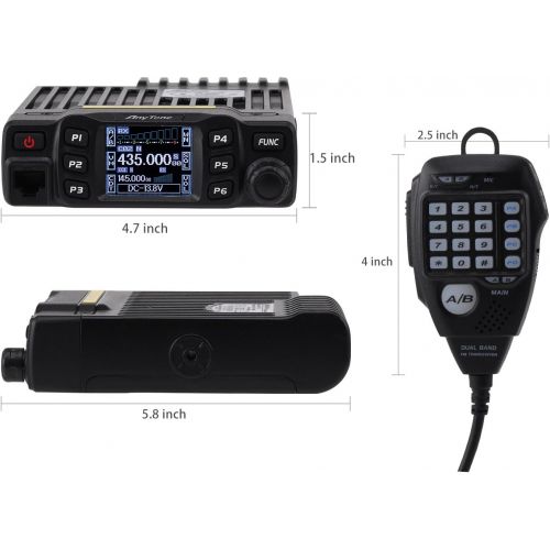  AnyTone AT-778UV Dual Band Transceiver Mobile Radio VHFUhf Two Way Amateur Radio