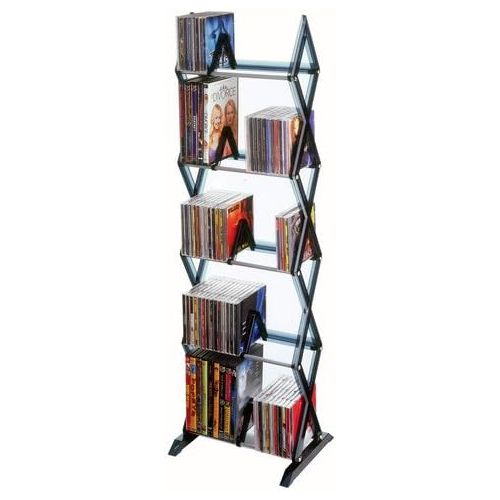  Atlantic Maxsteel 12 Tier Steel Wire Shelving for 864 CD450 DVDBluRayGames Media Silver