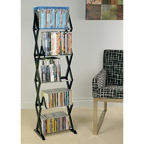  Atlantic Maxsteel 12 Tier Steel Wire Shelving for 864 CD450 DVDBluRayGames Media Silver