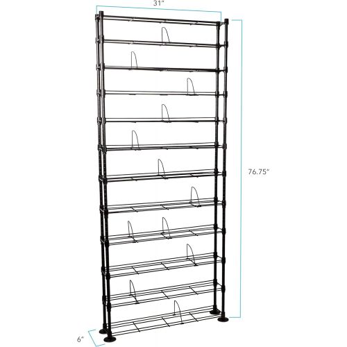  Atlantic Maxsteel 12 Tier Steel Wire Shelving for 864 CD450 DVDBluRayGames Media Silver