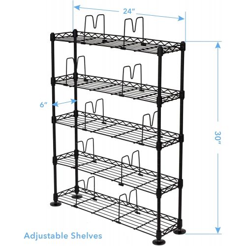  Atlantic Maxsteel 12 Tier Steel Wire Shelving for 864 CD450 DVDBluRayGames Media Silver