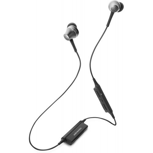 오디오테크니카 Visit the Audio-Technica Store Audio-Technica ATH-CKR75BT Sound Reality Bluetooth Wireless In-Ear Headphones with In-Line Mic & Control, Gun Metal