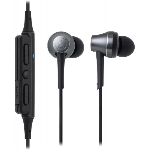 오디오테크니카 Visit the Audio-Technica Store Audio-Technica ATH-CKR75BT Sound Reality Bluetooth Wireless In-Ear Headphones with In-Line Mic & Control, Gun Metal