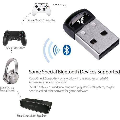  [아마존베스트]Avantree DG40S USB Bluetooth 4.0 Adapter Dongle for PC Laptop Computer Desktop Stereo Music, Skype Calls, Keyboard, Mouse, Support All Windows 10 8.1 8 7 XP vista [2 Year Warranty]