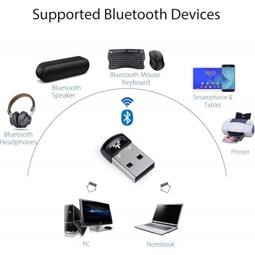  [아마존베스트]Avantree DG40S USB Bluetooth 4.0 Adapter Dongle for PC Laptop Computer Desktop Stereo Music, Skype Calls, Keyboard, Mouse, Support All Windows 10 8.1 8 7 XP vista [2 Year Warranty]