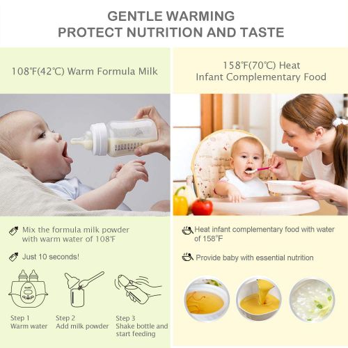  [아마존베스트]BABLE Bable Bottle Warmer, Multipurpose Smart Bottle Warmer with Remote Control