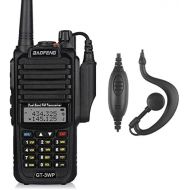 BaoFeng PoFung GT-3WP Dual Band Two-Way Radio, Waterproof Dustproof IP67 Walkie Talkie Transceiver, VHF UHF with Programming Cable, Black