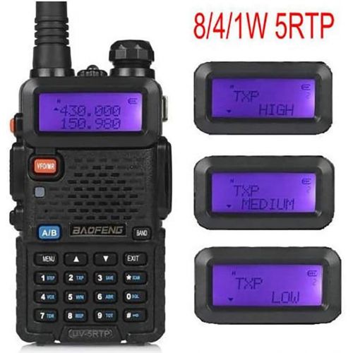  BaoFeng UV-5RTP Tri-Power 841W Two-Way Radio Transceiver (UV-5R Upgraded Version with Tri-Power), Dual Band 136-174400-520MHz True 8W High Power Two-Way Radio + 1 Remote Speaker