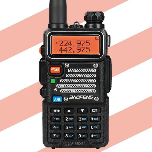  BaoFeng Baofeng X Radioddity UV-5RX3 Tri-Band Radio VHF, 1.25M, Uhf Amateur Handheld ham Two Way Radio Walkie Talkie with Earpiece and Charger