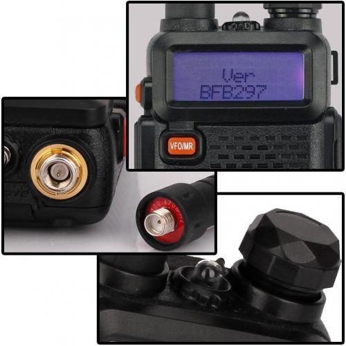  BaoFeng UV-5R Dual-Band UHFVHF Portable Ham Two Way Radio (Pack of 2) with Programming Cable
