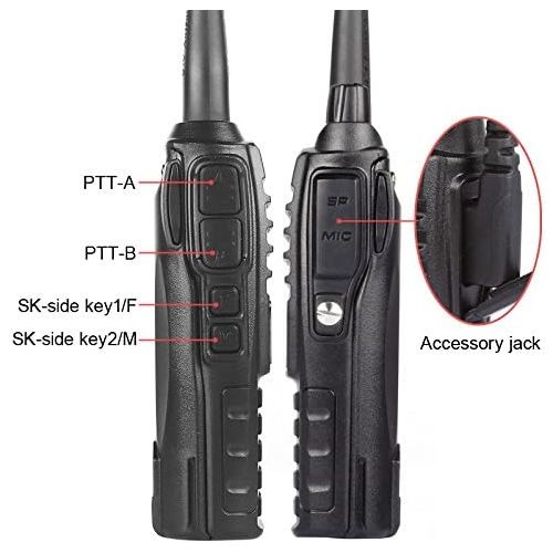  BaoFeng UV-82L Two Way Radio-Dual Band 136-174 MHz (VHF) 400-520 MHz (UHF) Amateur (Ham) Portable Two-Way Radio (Black)