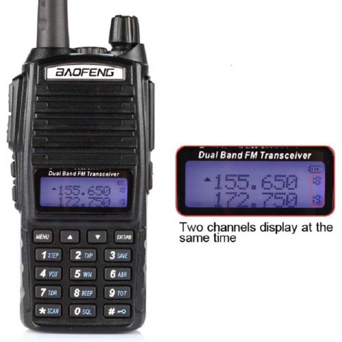  BaoFeng UV-82L Two Way Radio-Dual Band 136-174 MHz (VHF) 400-520 MHz (UHF) Amateur (Ham) Portable Two-Way Radio (Black)