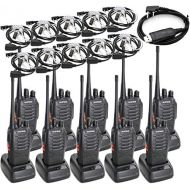 BaoFeng Baofeng BF-888S Two Way Radio Long Range 16 CH Baofeng Radio and Covert Air Acoustic Tube Earpiece (Pack of 10)