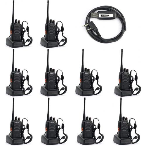  BaoFeng Baofeng BF-888S Two Way Radio (Pack of 10) and USB Programming Cable (1PC)