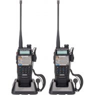 BaoFeng UV-5R Upgrade Version UV-5XP Extended Battery VHF UHF Two Way Radio 7.4v 8W Dual-band Walkie Talkie 2 Pack