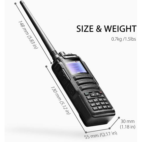  Visit the BAOFENG Store Baofeng DM-1701 Dual Band Dual Time Slot DMR/Analog Two Way Radio, VHF/UHF 3,000 Channels Ham Amateur Radio w/Free Programming Cable, Charger and PTT Earpiece