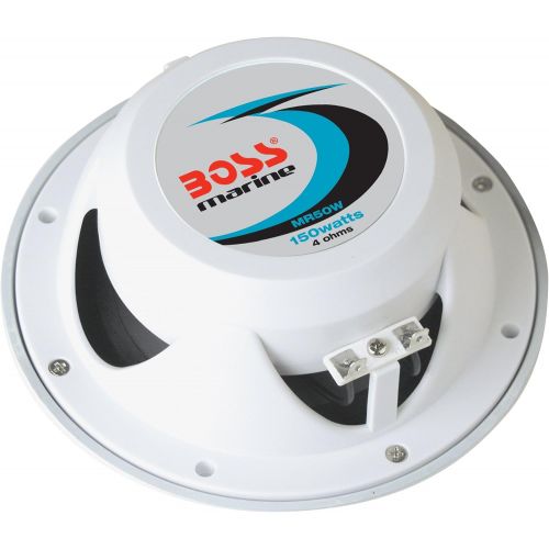  [아마존베스트]BOSS Audio Systems Boss Audio Systems Marine MR50W 150 Watt Per Pair, 5.25 Inch Full Range, 2 Way, Weatherproof Sold in Pairs