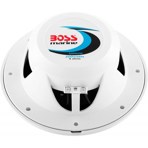  [아마존베스트]BOSS Audio Systems Boss Audio Systems MR60W 200 Watt Per Pair, 6.5 Inch, Full Range, 2 Way Weatherproof Marine Speakers Sold in Pairs