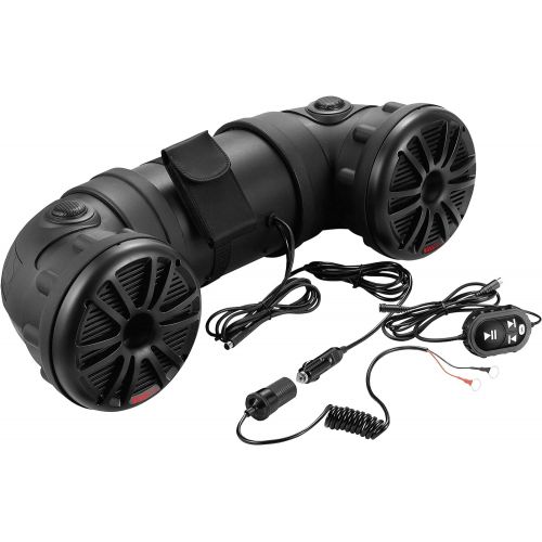  [아마존베스트]BOSS Audio Systems Boss Audio ATV25B All-Terrain Sound System - Two 6.5” Weatherproof Speakers / Tweeters, Built-in Amplifier, Bluetooth Remote, Ideal for ATV/UTV and 12 Volt Applications