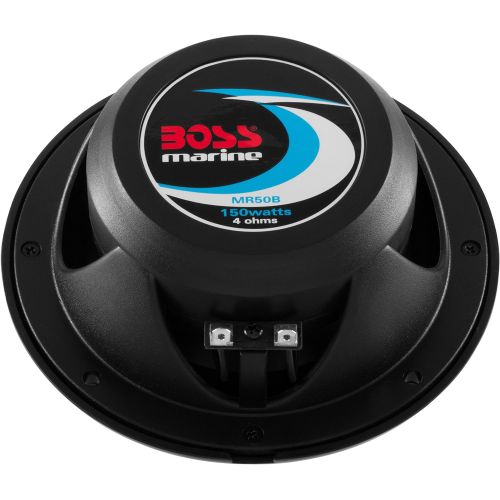  [아마존베스트]BOSS Audio Systems Boss Audio Systems MR50B 150 Watt Per Pair, 5.25 Inch, Full Range, 2 Way Weatherproof Marine Speakers Sold in Pairs