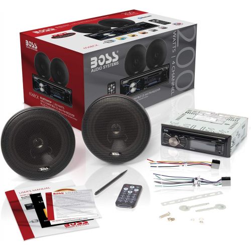  [아마존베스트]BOSS Audio Systems Boss Audio Systems 656BCK Car Stereo Package - Single Din, Bluetooth, CD MP3 USB AM FM Radio, 6.5 Inch 2 Way Full Range Speakers