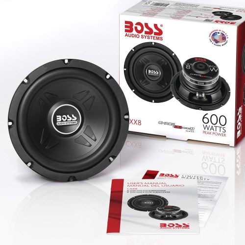  [아마존베스트]BOSS Audio Systems Boss Audio Systems CXX8 Car Subwoofer - 600 Watts Maximum Power, 8 Inch, Single 4 Ohm Voice Coil, Easy Mounting - Sold Individually