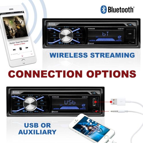  [아마존베스트]BOSS Audio Systems Boss Audio Systems 508UAB Multimedia Car Stereo - Single Din, Bluetooth Audio Hands-Free Calling, Built-in Microphone, CD MP3 USB AUX Input, AM FM Radio Receiver, LCD Display, Wire