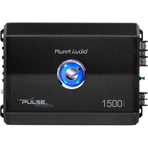  [아마존베스트]Planet Audio PL1500.1M Pulse 1500 Watt, 2 Ohm Stable Class A/B, Monoblock, Mosfet Car Amplifier with Remote Subwoofer Control