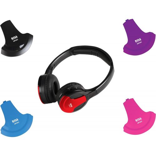  [아마존베스트]BOSS Audio Systems BOSS Audio HP34C Dual Channel Foldable Wireless Headphone, Interchangeable Color Accent Caps