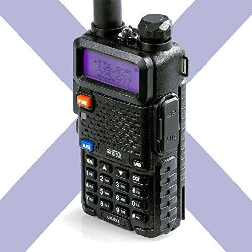  BTECH UV-5X3 5 Watt Tri-Band Radio VHF, 1.25M, UHF, Amateur (Ham), Includes Dual Band Antenna, 220 Antenna, Earpiece, Charger, and More