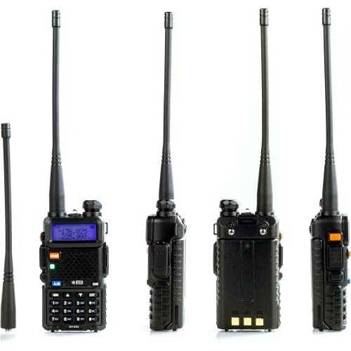  BTECH UV-5X3 5 Watt Tri-Band Radio VHF, 1.25M, UHF, Amateur (Ham), Includes Dual Band Antenna, 220 Antenna, Earpiece, Charger, and More