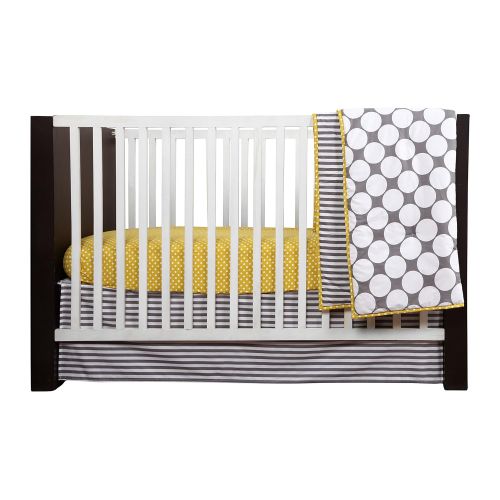  Visit the Bacati Store Bacati - Dots/pin Stripes Grey/Yellow 10 Pc Crib Set with 2 Crib Sheets (Bumper Pad not Included) Includes Free Plush Blanket if You Buy from Seller BACATI