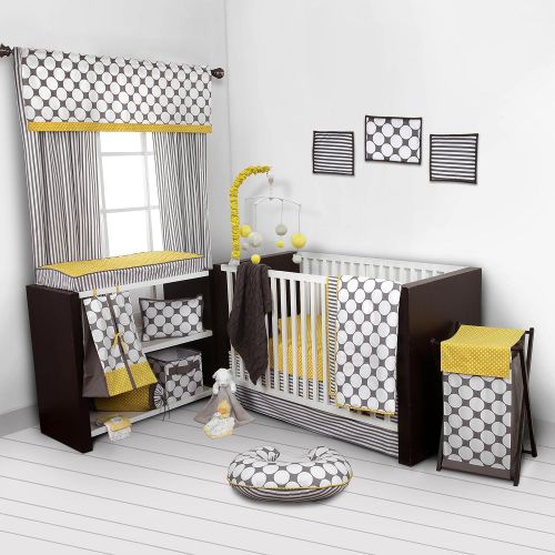  Visit the Bacati Store Bacati - Dots/pin Stripes Grey/Yellow 10 Pc Crib Set with 2 Crib Sheets (Bumper Pad not Included) Includes Free Plush Blanket if You Buy from Seller BACATI